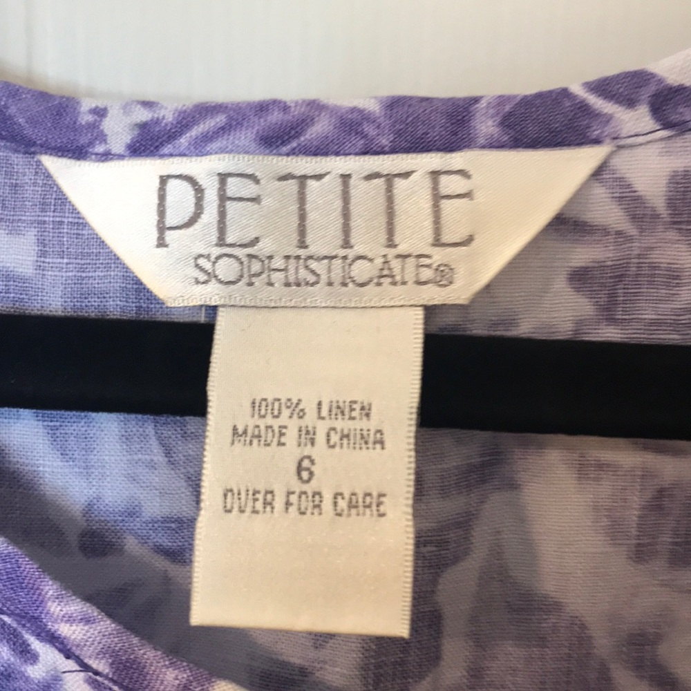 Linen petite tank top - Picture 3 of 5